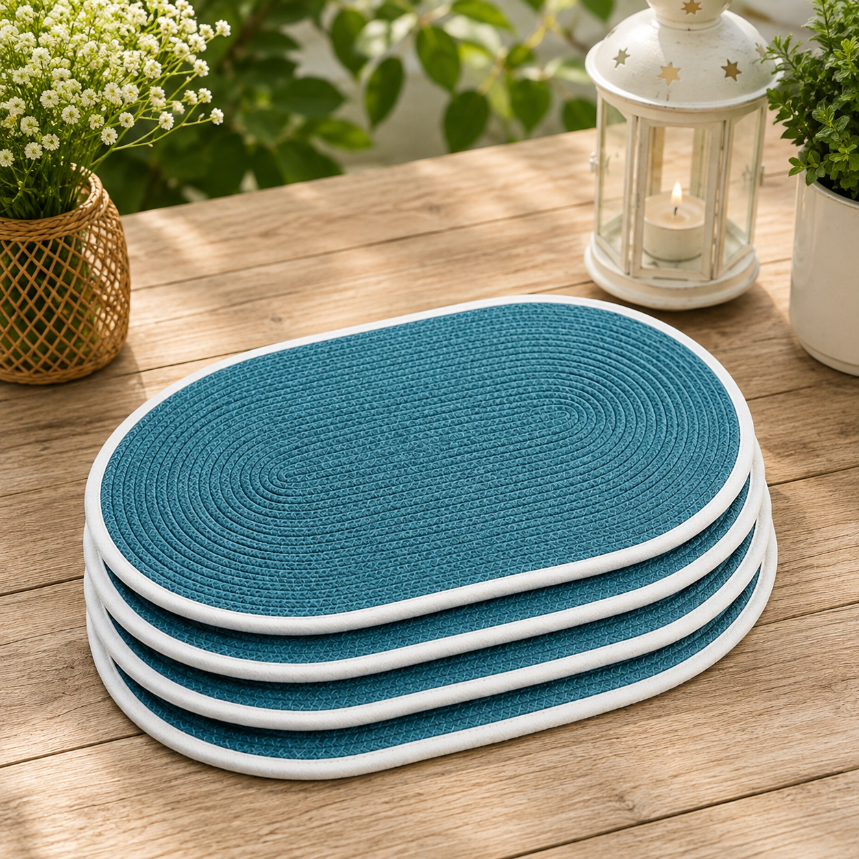 Oval Table Mat Set of 4 – Sage Green