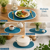 Oval Table Mat Set of 4 – Sage Green