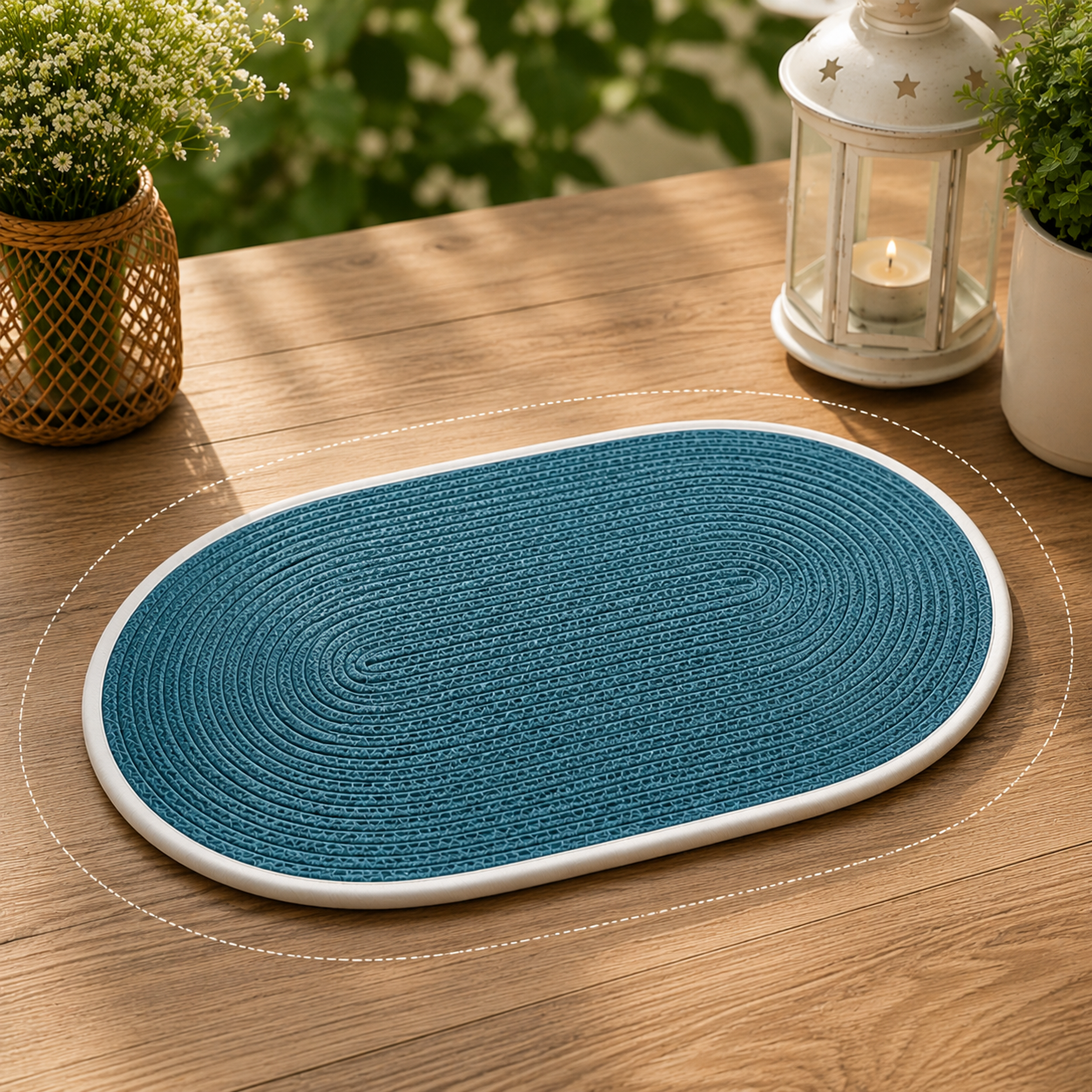 Oval Table Mat Set of 4 – Sage Green