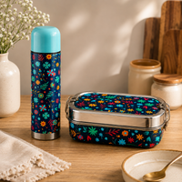 Stainless Steel Lunch Box & Water Thermos Set