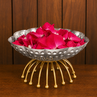 Flower Urli | Gold and Silver | Decorative Indian Home Decor