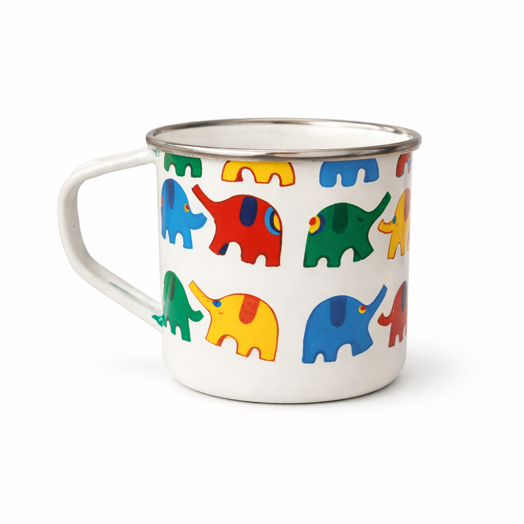 Hand Painted Stainless Steel Mug | Reusable Tea Cup for Home & Office