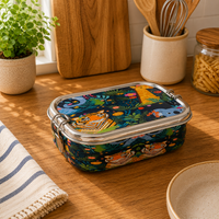 Eco-Friendly Meenakari Steel Tiffin Box – Stylish & Durable - Jungle