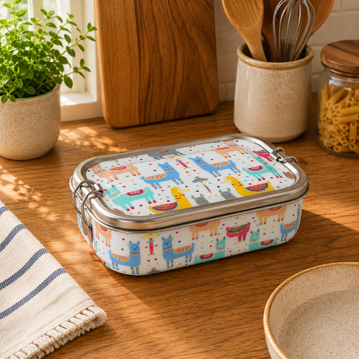 Eco-Friendly Meenakari Steel Tiffin Box – Stylish & Durable - Jungle