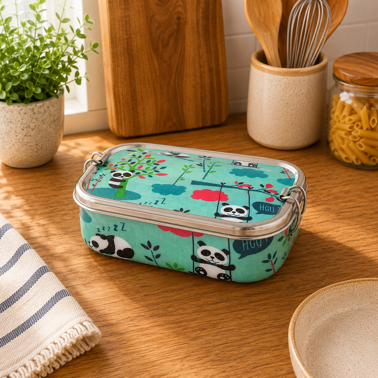 Eco-Friendly Meenakari Steel Tiffin Box – Stylish & Durable - Jungle
