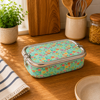 Eco-Friendly Meenakari Steel Tiffin Box – Stylish & Durable - Jungle