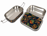 Eco-Friendly Ethnic Meenakari 2-Tier Steel Tiffin