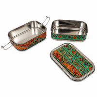 Eco-Friendly Ethnic Meenakari 2-Tier Steel Tiffin