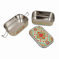 Eco-Friendly Ethnic Meenakari 2-Tier Steel Tiffin