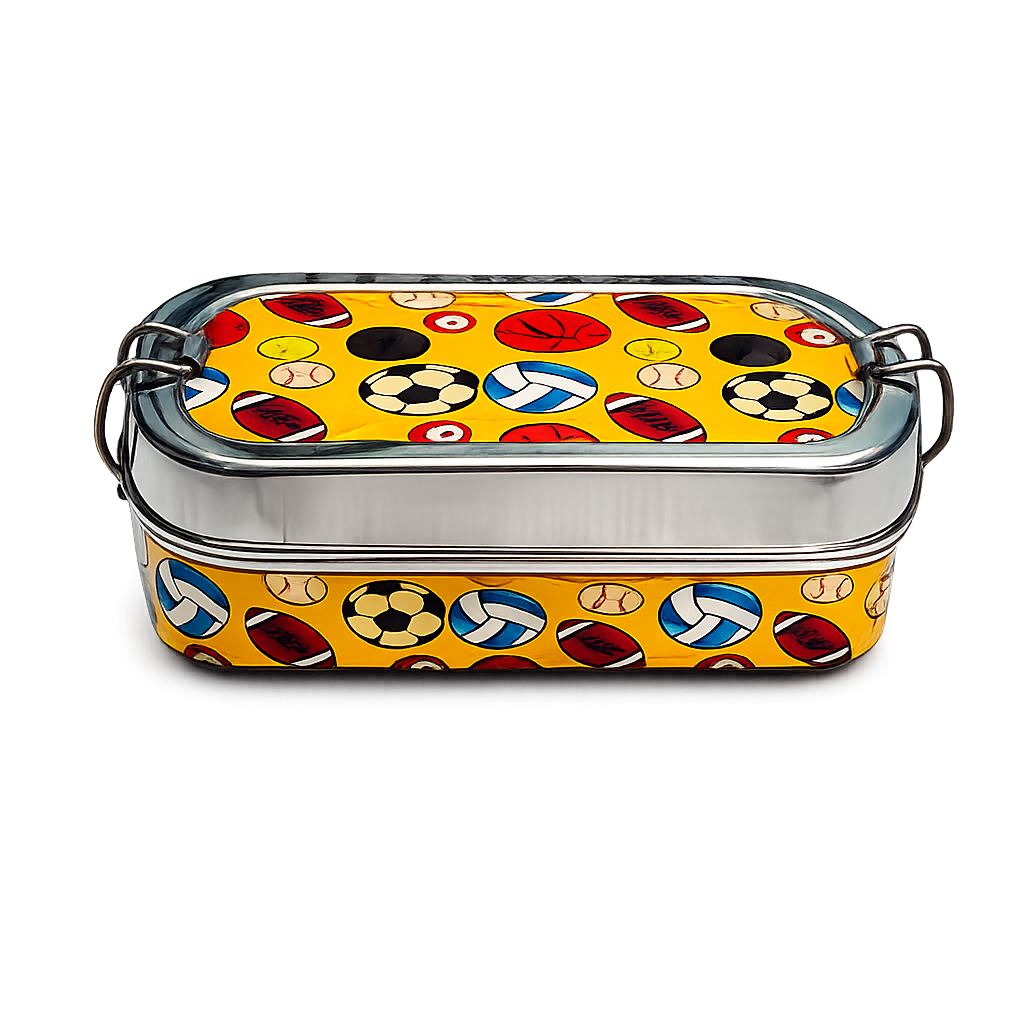 Eco-Friendly Meenakari Steel Tiffin Box