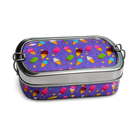 Eco-Friendly Meenakari Steel Tiffin Box