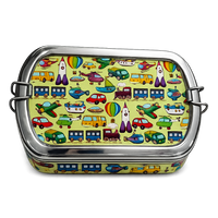 Eco-Friendly Meenakari Steel Tiffin Box