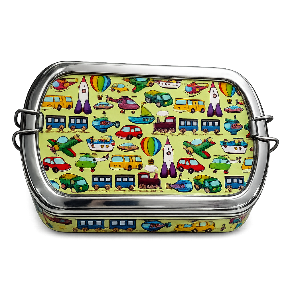 Eco-Friendly Meenakari Steel Tiffin Box