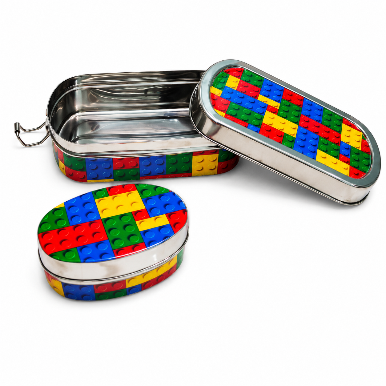 Eco-Friendly Meenakari Steel Tiffin Box