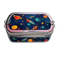 Eco-Friendly Meenakari Steel Tiffin Box