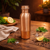 Pure Copper Water Bottle – Ayurvedic Drinking Set for Health & Wellness