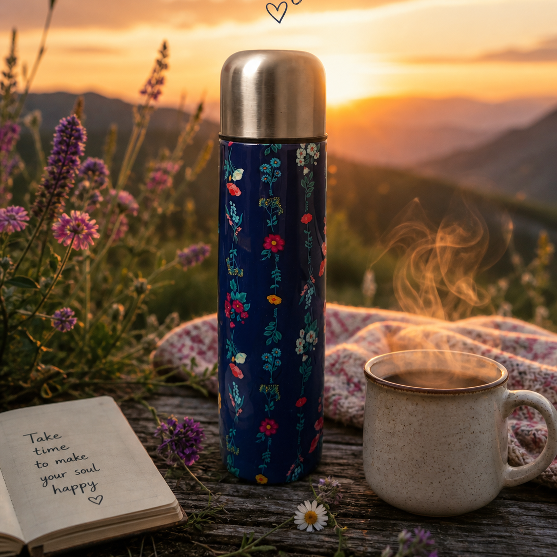 Stainless Steel Vacuum Insulated Thermos Bottle for Hot & Cold Beverages