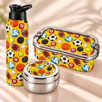 Stainless Steel Lunch Box , Snack Box & Water Sipper (750 ML) Set