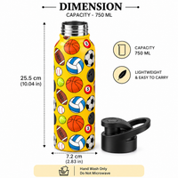 Stainless Steel Lunch Box & Water Sipper (750 ML) Set