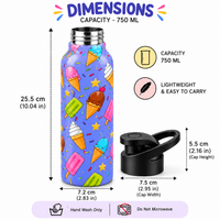 Stainless Steel Lunch Box & Water Sipper (750 ML) Set