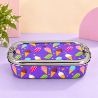 Stainless Steel Lunch Box & Water Sipper (750 ML) Set