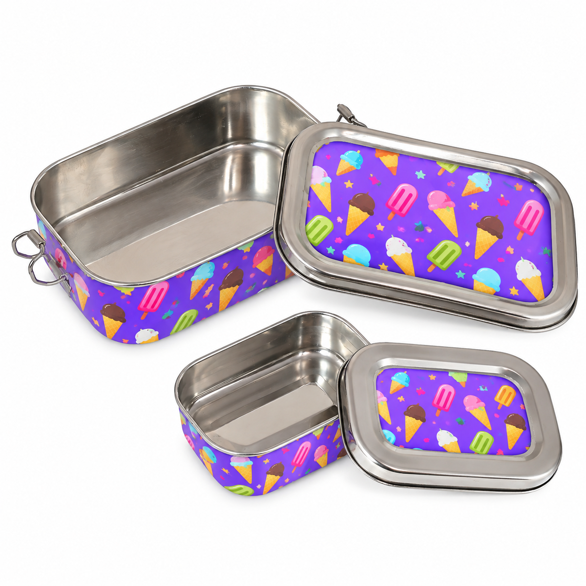 Stainless Steel Lunch Box & Water Sipper (750 ML) Set