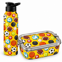 Stainless Steel Lunch Box & Water Sipper (750 ML) Set