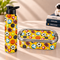 Stainless Steel Lunch Box & Water Sipper (750 ML) Set