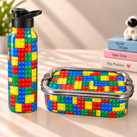 Stainless Steel Lunch Box & Water Sipper (750 ML) Set