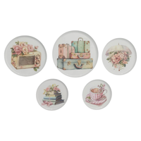 Decorative Metal Wall Plates Set of 5