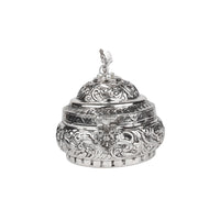 German Silver Peacock & Floral Elegance Combo Set of 2