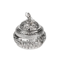 Silver Plated Floral Engraved Multipurpose Eid Gift Box