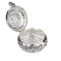 German Silver Peacock & Floral Elegance Combo Set of 2