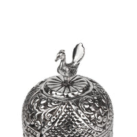 Silver Plated Peacock Design Multipurpose Decorative Box