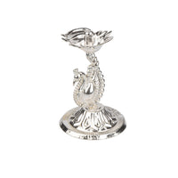 German Silver Peacock Deepam | Temple Diya for Puja, Aarti & Gifting
