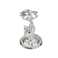 German Silver Peacock Deepam | Temple Diya for Puja, Aarti & Gifting