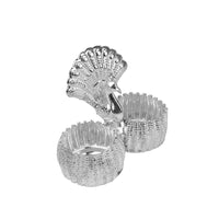 German Silver Peacock Kumkum Holder | Dual Bowl Design for Pooja, Chandan & Haldi