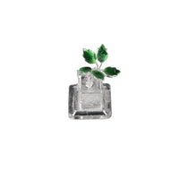 German Silver Decorative Tulsi Pot | Traditional Pooja & Home Temple Accessory