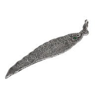 German Silver Leaf Incense Holder | Antique Style Agarbatti Stand for Home Temple & Pooja