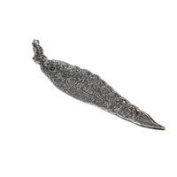 German Silver Leaf Incense Holder | Antique Style Agarbatti Stand for Home Temple & Pooja