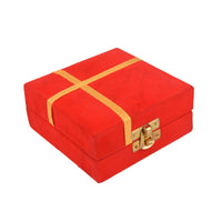 Silver Finish Kumkum Chawal Holder with Mor Pankh