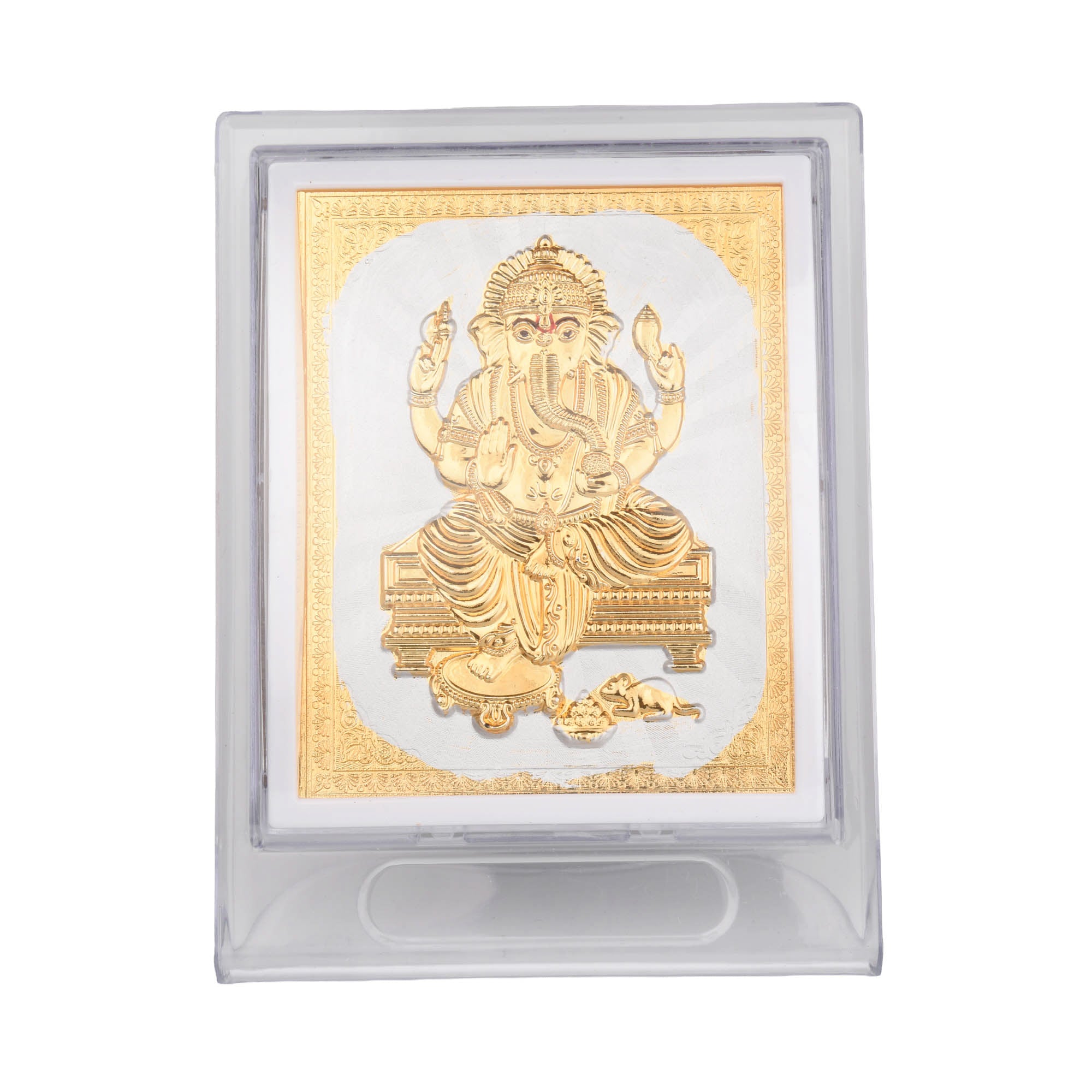 Golden Lord Ganesh Decorative Frame for Home & Office
