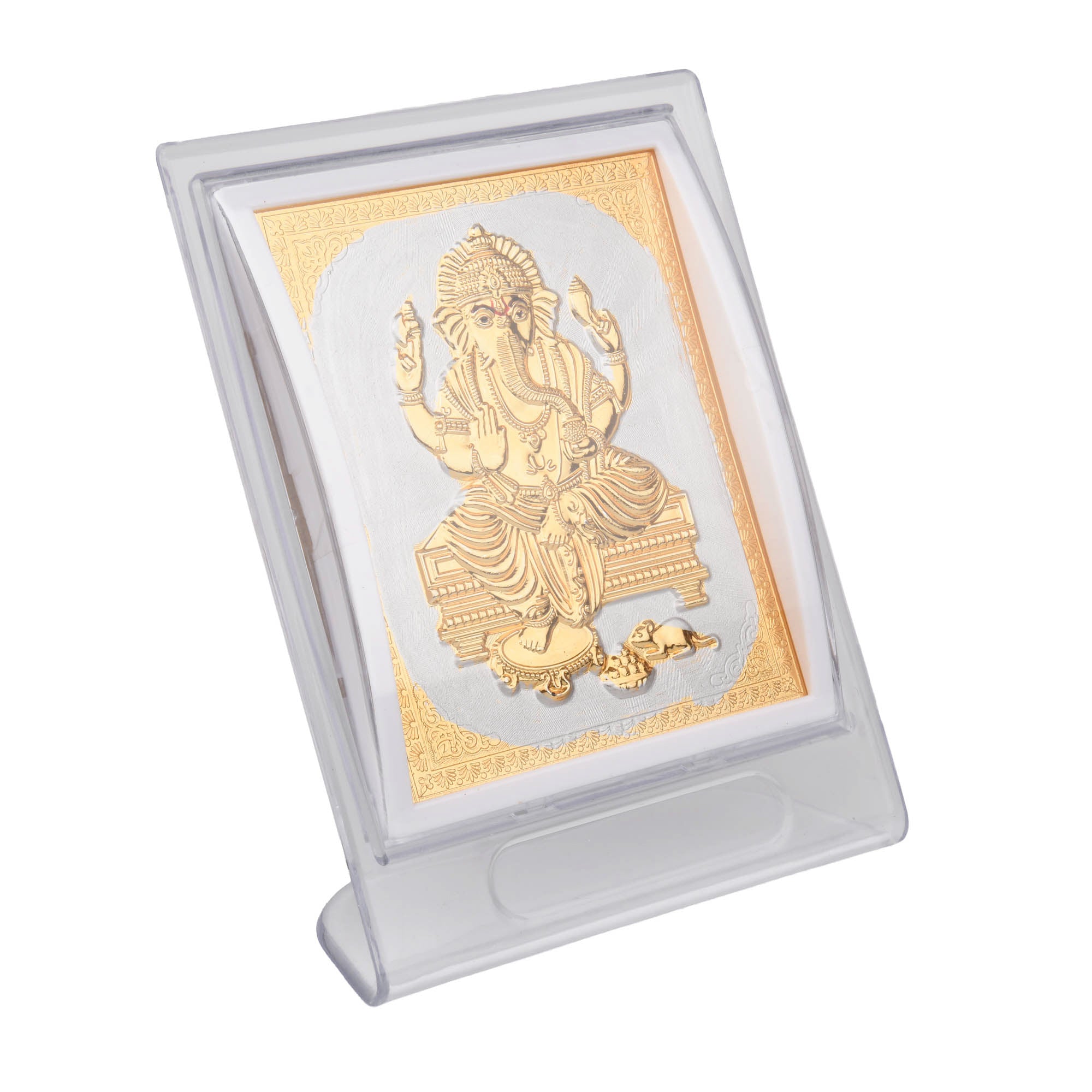 Golden Lord Ganesh Decorative Frame for Home & Office