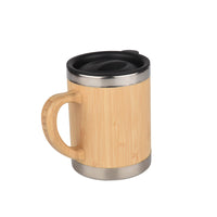 Eco-Friendly Bamboo Coffee Mug with Stainless Steel Inner & Handle