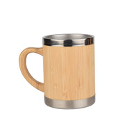 Eco-Friendly Bamboo Coffee Mug with Stainless Steel Inner & Handle