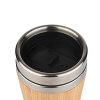 Eco-Friendly Bamboo Travel Tumbler with Stainless Steel Inner – Reusable Coffee Mug