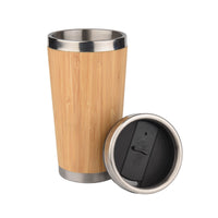 Eco-Friendly Bamboo Travel Tumbler with Stainless Steel Inner – Reusable Coffee Mug