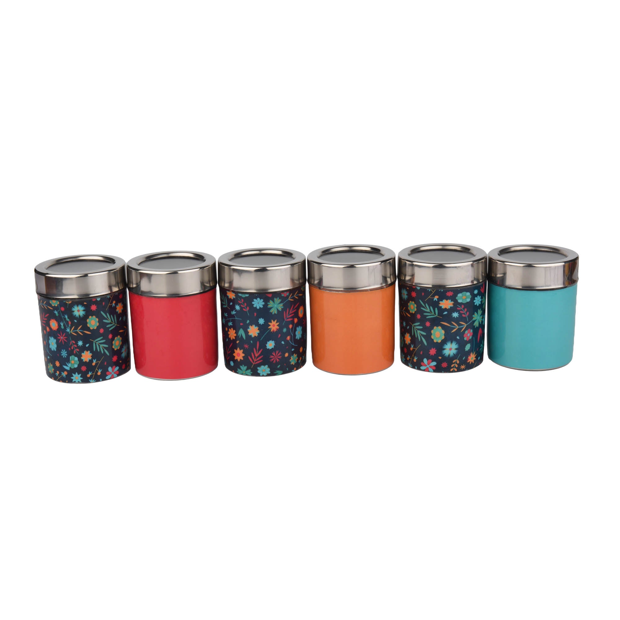 Meenakari Masala Jar Set with Stand | Spice Container Set for Kitchen