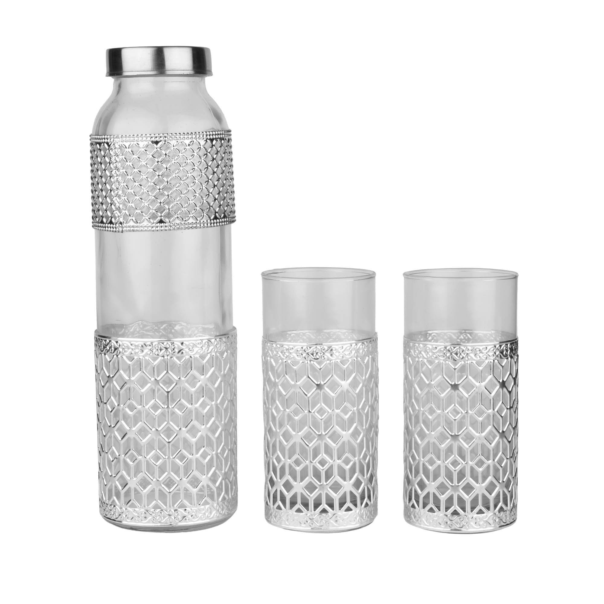 Handcrafted German Silver Bottle & Glass Set Eid Gifting