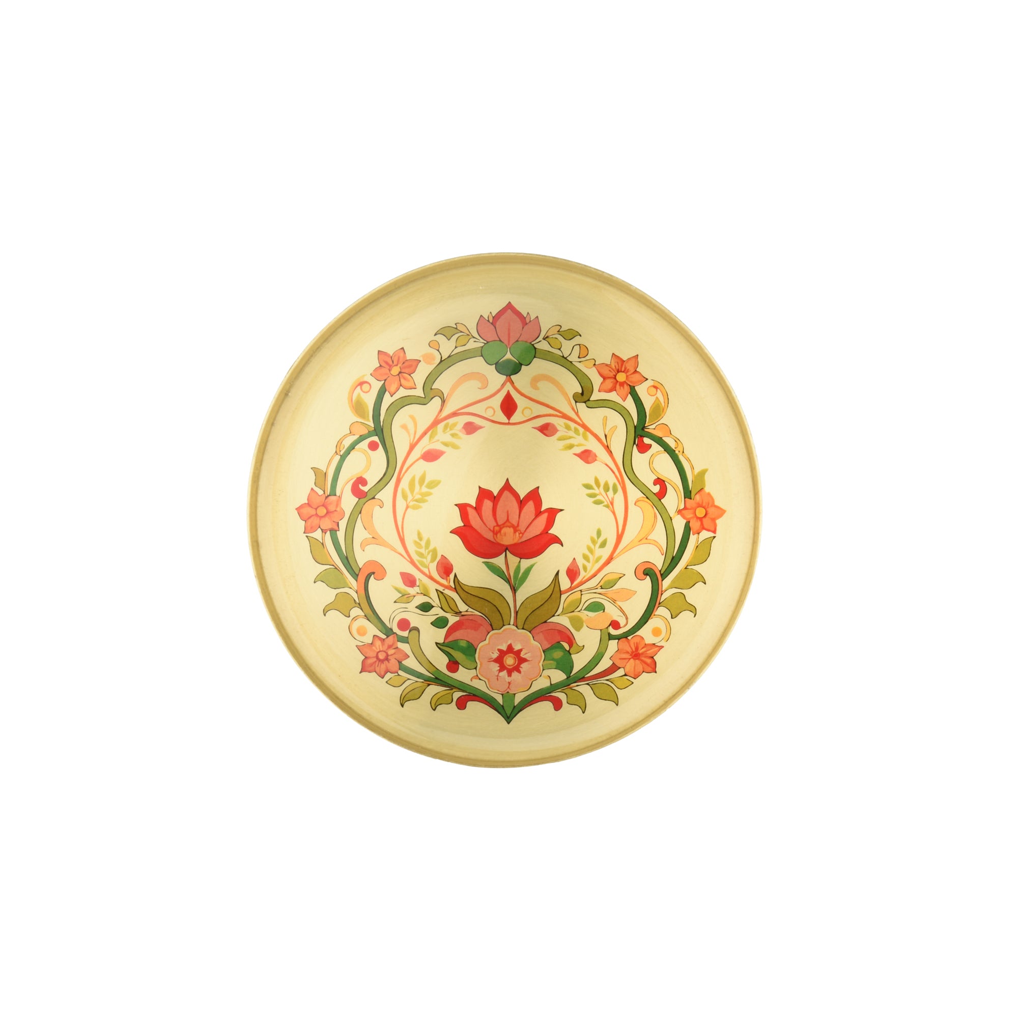 Embossed Brass Coaster | Elegant Drink Coasters for Home & Dining Decor ( Set of 4)